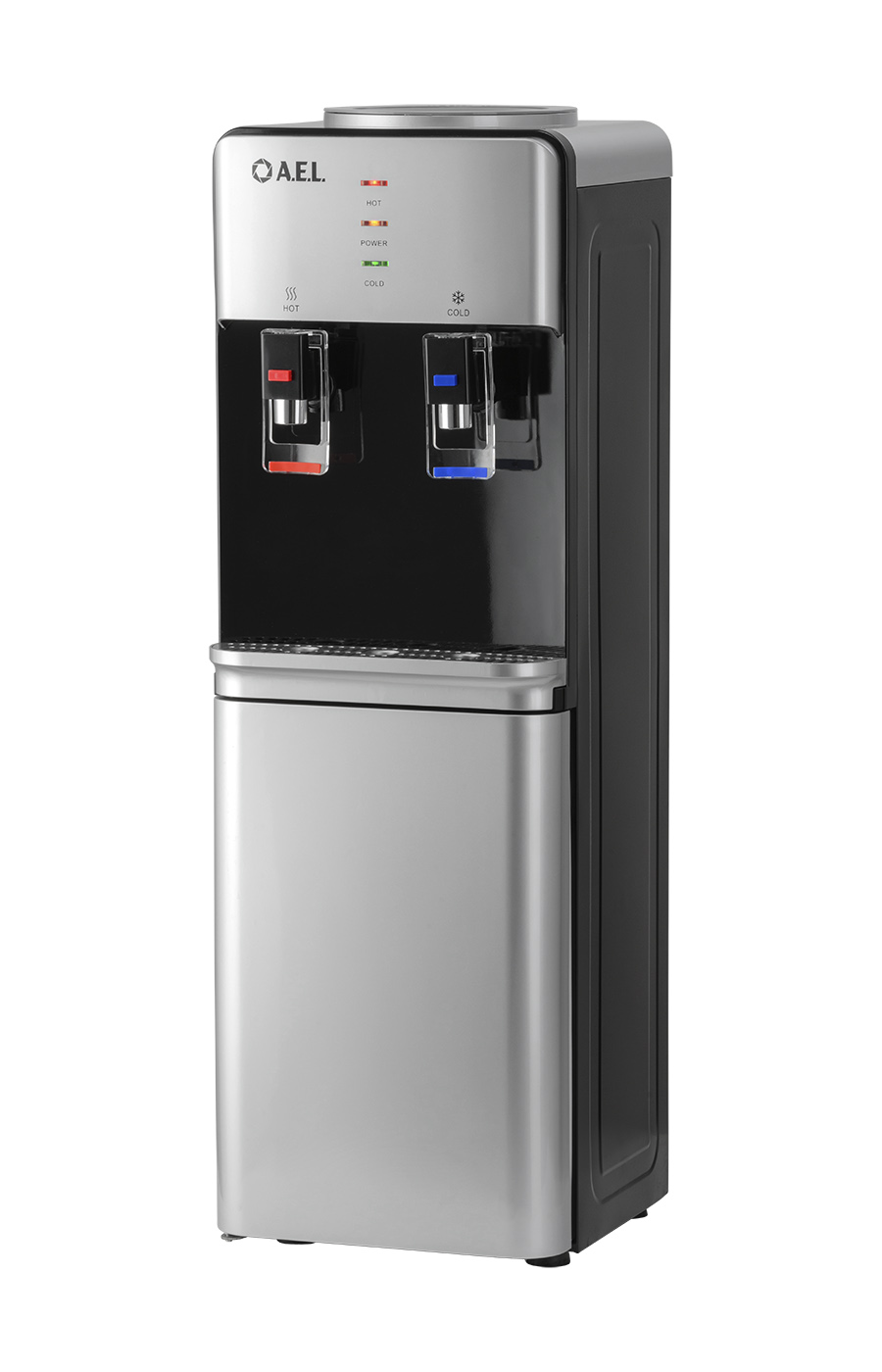 Кулер для воды LD-AEL-40c silver/black со шкафчиком